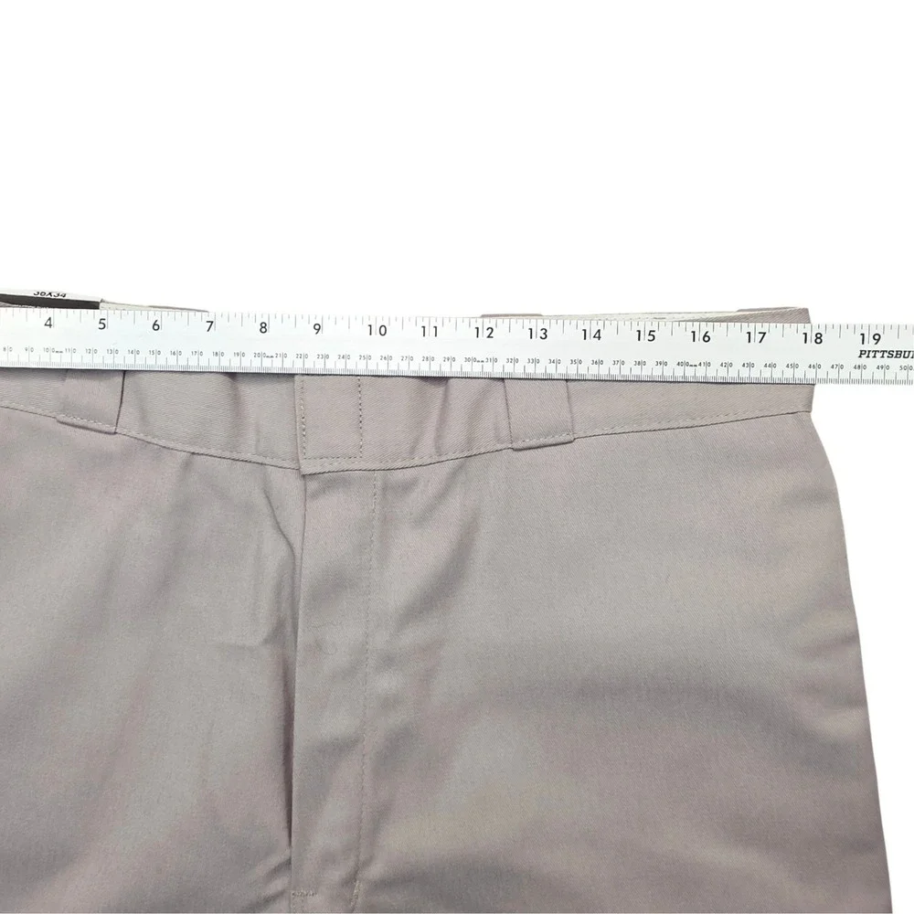 Dickies 85283 Double Knee Loose Fit Work Pants Silver Grey 36x34 NWT